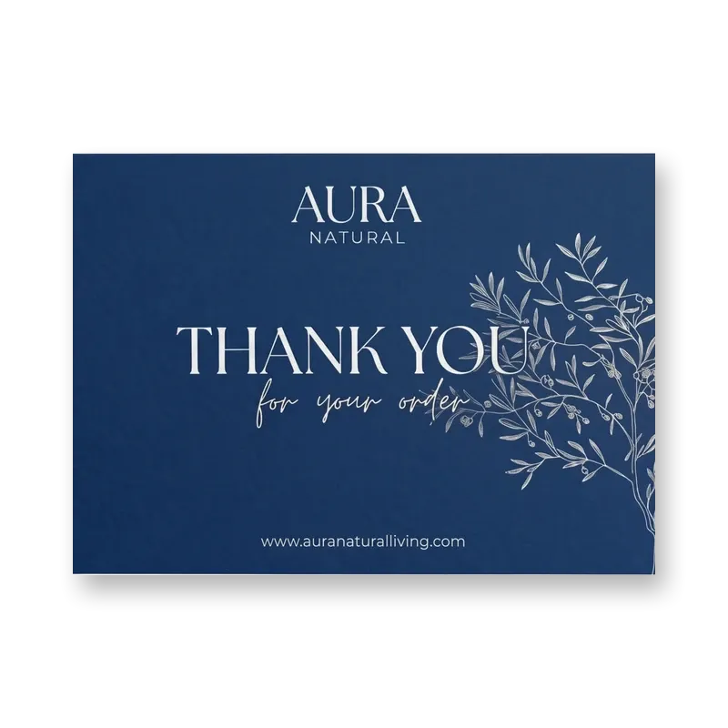 Foil-stamped thank you card