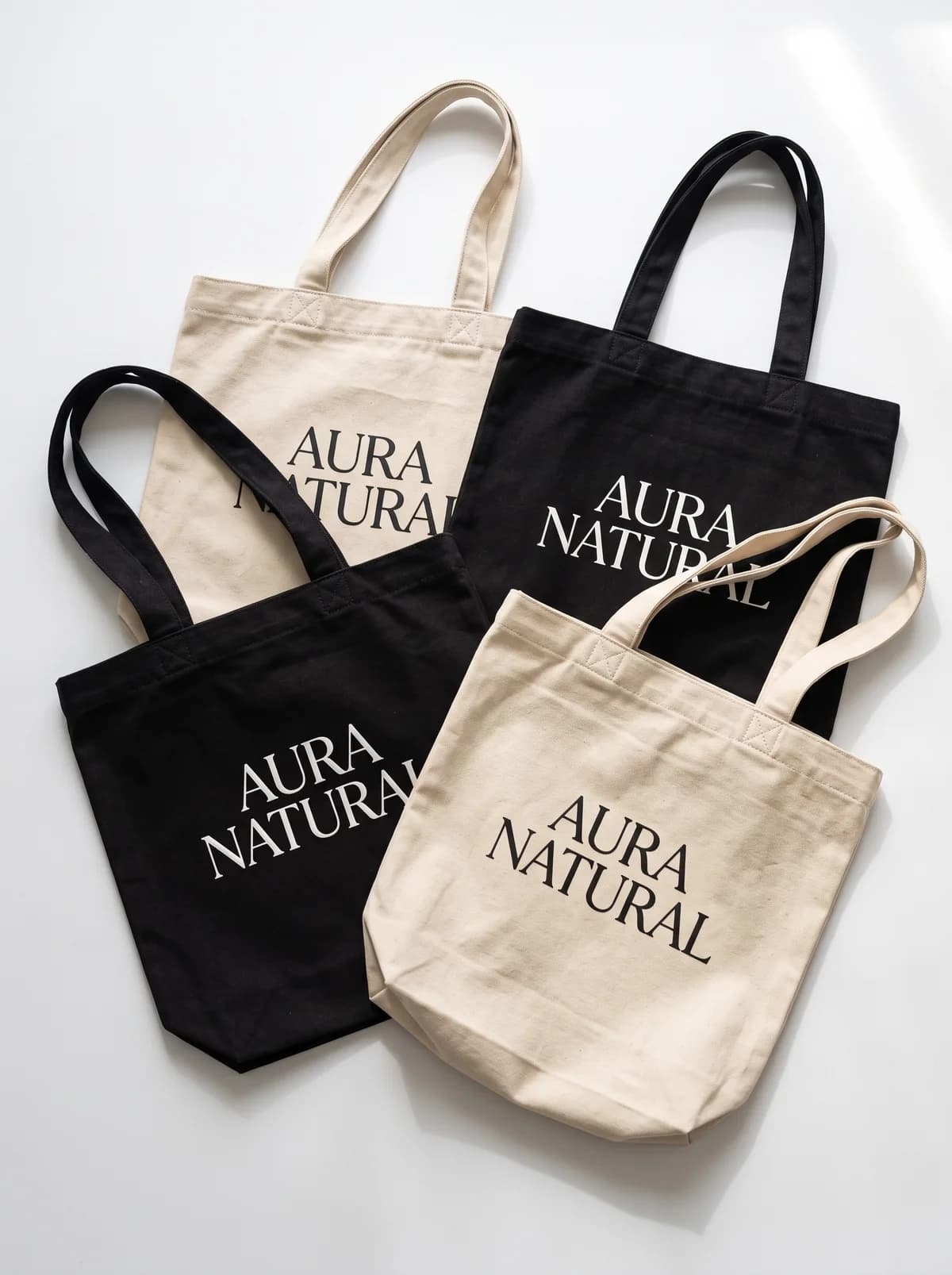 Tote Bags — Canvas and jute totes printed with your logo, made to be carried again.
